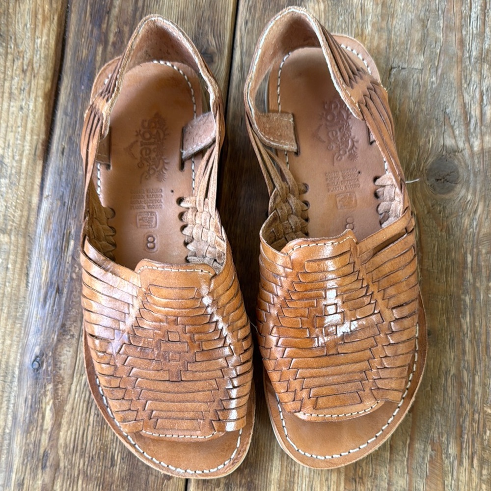 Tan Leather Sandals Huaraches